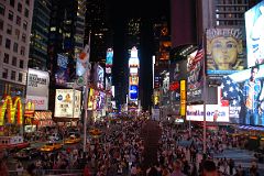 07 New York City Times Square Night - View South In Summer To 1 Times Square From Top Of Red Stairs.jpg